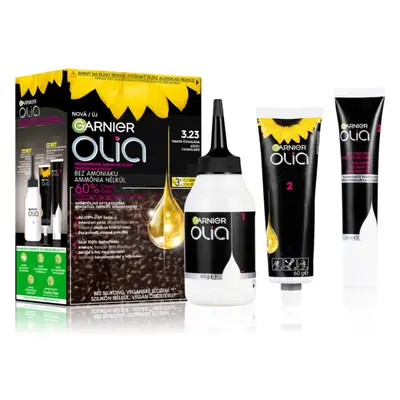 Garnier Olia Big Kit permanentní barva na vlasy odstín 3.23 Dark Chocolate