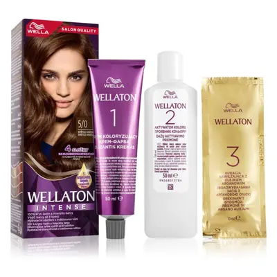 Wella Wellaton Intense permanentní barva na vlasy s arganovým olejem odstín 5/0 Light Brown 1 ks