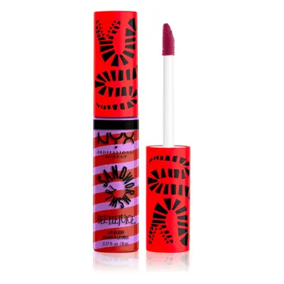 NYX Professional Makeup Beetlejuice Sandworm Swirl zářivý lesk na rty odstín 03 Red 8 ml