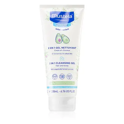 Mustela Bébé mycí gel na tělo a vlasy pro děti 200 ml