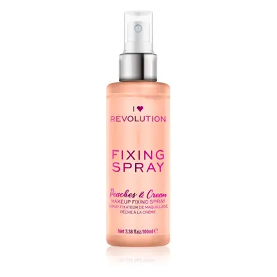 I Heart Revolution Fixing Spray fixační sprej na make-up s vůní Peaches & Cream 100 ml