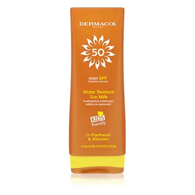 Dermacol Sun Water Resistant ochranné opalovací mléko pro celou rodinu SPF 50 voděodolné 200 ml