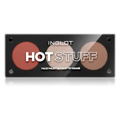 Inglot Face Palette rozjasňovač, bronzer a tvářenka odstín HOT STUFF 7 g