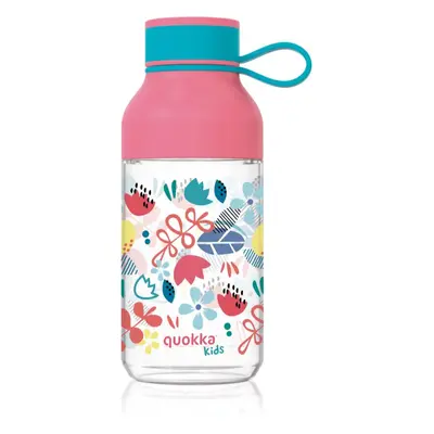 Quokka Ice Kids láhev s poutkem Flowers 430 ml