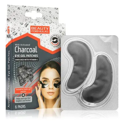 Beauty Formulas Charcoal hydrogelová maska na oční okolí s aktivním uhlím 6 ks