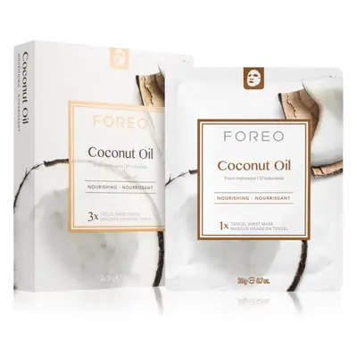 FOREO Farm to Face Sheet Mask Coconut Oil vyživující plátýnková maska 3x20 ml