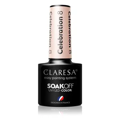 Claresa SoakOff UV/LED Color Celebration gelový lak na nehty odstín 8 5 g