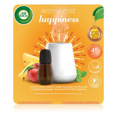 Air Wick Aroma Mist Happiness aroma difuzér s náplní + baterie 20 ml