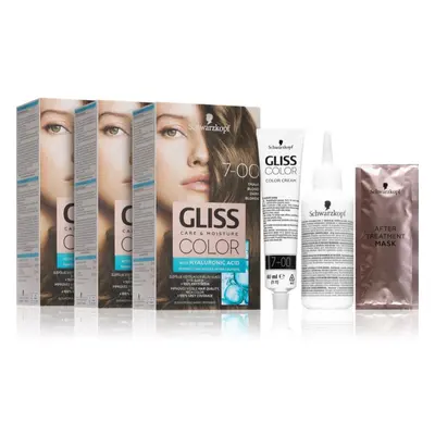 Schwarzkopf Gliss Color permanentní barva na vlasy výhodné balení 7-00 Dark Blonde