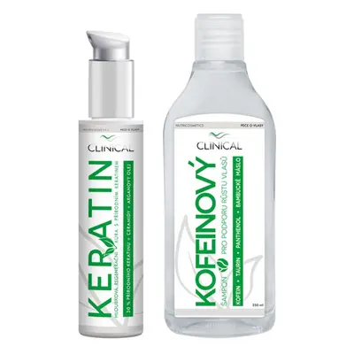 Clinical Keratin kúra + Kofeinový šampon sada pro muže a ženy