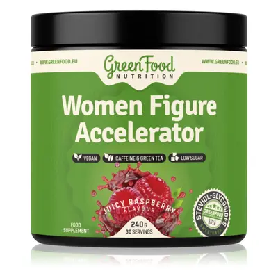 GreenFood Nutrition Women Figure Accelerator prášek pro podporu spalování tuků příchuť Juicy Ras