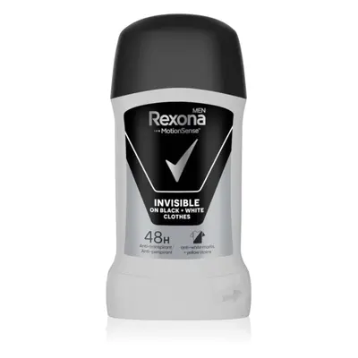 Rexona Invisible on Black + White Clothes Antiperspirant tuhý antiperspirant 48 H 50 ml