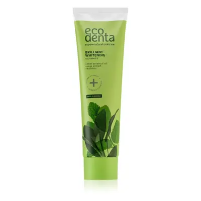 Ecodenta Green Brilliant Whitening bělicí zubní pasta s fluoridem pro svěží dech Mint Oil + Sage