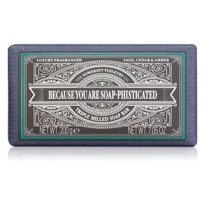 The Somerset Toiletry Co. Distinguished Gentlemen Soap Bar tuhé mýdlo pro muže Sage, Cedar & Amb