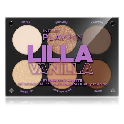 Inglot PlayInn Eyeshadow Palette paletka očních stínů odstín Lilla Vanilla 8 g