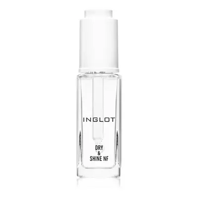 Inglot Dry & Shine NF vrchní lak na nehty pro urychlení zasychání laku s pipetou 9 ml