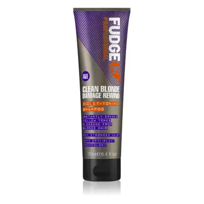 Fudge Clean Blonde Damage Rewind fialový tónovací šampon pro blond a melírované vlasy 250 ml