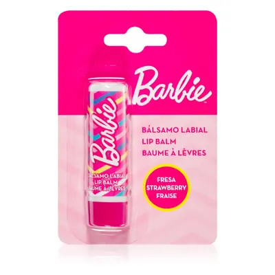 Barbie Lip Balm Strawberry balzám na rty s jahodovou příchutí pro děti 4 g