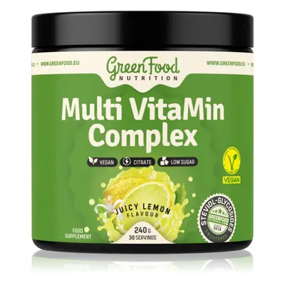 GreenFood Nutrition Multi VitaMin Complex prášek s multivitamínovým komplexem příchuť Juicy Lemo