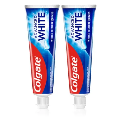 Colgate Advanced White bělicí pasta proti skvrnám na zubní sklovině 2x75 ml