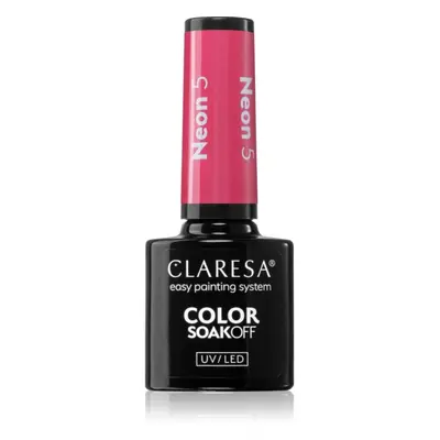 Claresa SoakOff UV/LED Color Neon gelový lak na nehty odstín 5 5 g