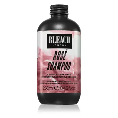 Bleach London Rosé Road Rosé tónovací šampon pro blond vlasy 250 ml