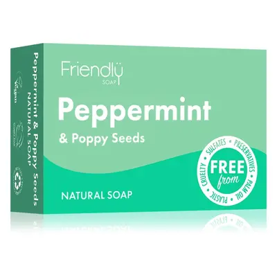 Friendly Soap Natural Soap Peppermint & Poppy Seeds přírodní mýdlo 95 g