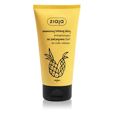 Ziaja Pineapple energizující sprchový gel na tělo a vlasy 160 ml