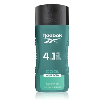 Reebok Cool Your Body osvěžující sprchový gel 4 v 1 pro muže 250 ml