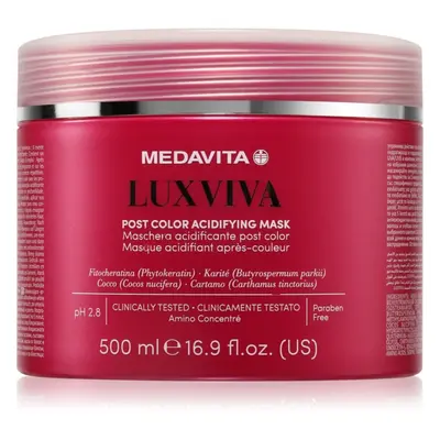 Medavita LUXVIVA Post Color Acidifying Mask ošetřující maska pro barvené vlasy 500 ml