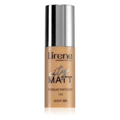 Lirene City Matt matující fluidní make-up s vyhlazujícím efektem odstín 203 Light 30 ml