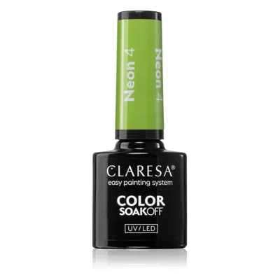 Claresa SoakOff UV/LED Color Neon gelový lak na nehty odstín 4 5 g