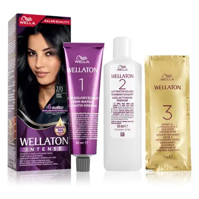 Wella Wellaton Intense permanentní barva na vlasy s arganovým olejem odstín 2/0 Black 1 ks