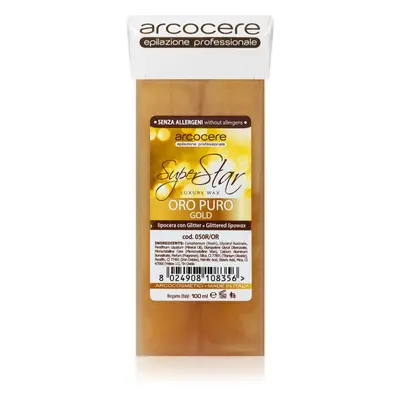 Arcocere Professional Wax Oro Puro Gold epilační vosk se třpytkami náhradní náplň 100 ml