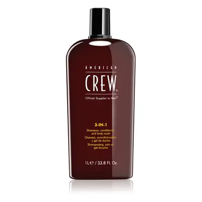 American Crew Hair & Body 3-IN-1 šampón, kondicionér a sprchový gel 3 v 1 pro muže 1000 ml