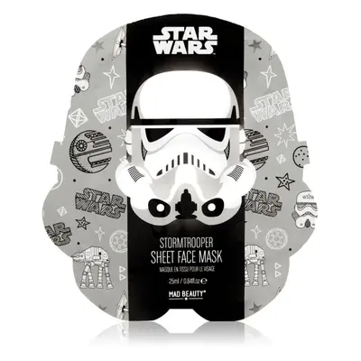 Mad Beauty Star Wars Storm Trooper hydratační plátýnková maska s výtažkem zeleného čaje 25 ml