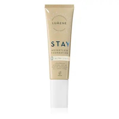 Lumene Stay Weightless tekutý make-up s matným finišem SPF 30 odstín 0 Ultra Light 30 ml