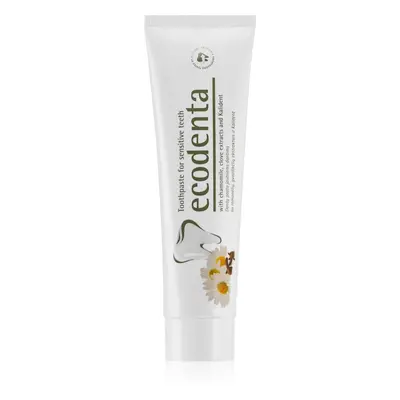 Ecodenta Green Sensitivity Relief zubní pasta pro citlivé zuby s fluoridem příchuť Chamomile/Clo