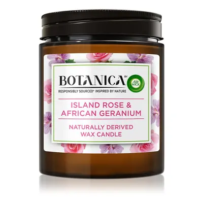 Air Wick Botanica Island Rose & African Geranium vonná svíčka s vůní růží 205 g