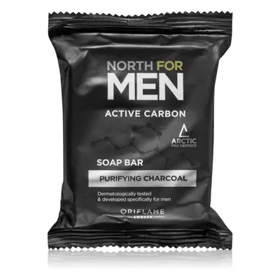 Oriflame North for Men Active Carbon čisticí tuhé mýdlo s aktivním uhlím 100 g