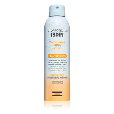 ISDIN Transparent Spray Wet Skin opalovací sprej SPF 50 250 ml