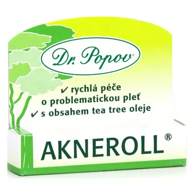 Dr. Popov Akneroll s obsahem tea tree lokální péče proti nedokonalostem aknózní pleti 6 ml