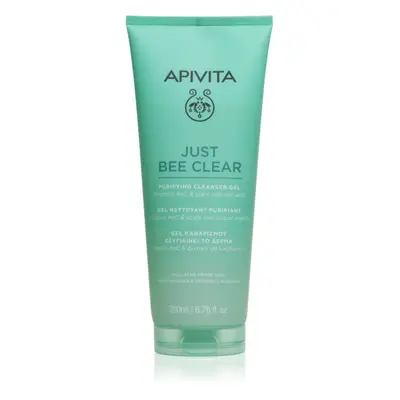 Apivita Just Bee Clear Purifying Cleanser Gel čisticí pleťový gel proti akné 200 ml