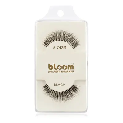 Bloom Natural nalepovací řasy z přírodních vlasů No. 747M (Black) 1 cm