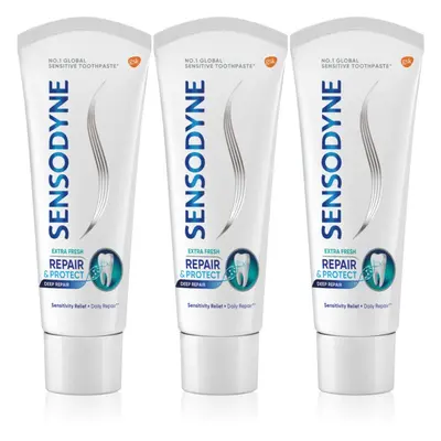 Sensodyne Repair & Protect Extra Fresh zubní pasta pro ochranu zubů a dásní 3 x 75 ml