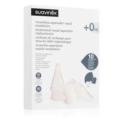 Suavinex Anatomical Nasal Aspirator Replacements náhradní sosáky na odsávačku hlenů 12 ks