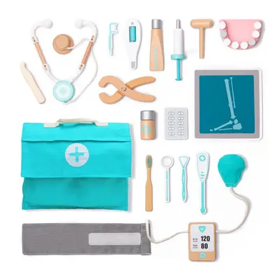 UMU® Doctors & Nurses Doctor's set aktivity hračka ze dřeva Turquoise