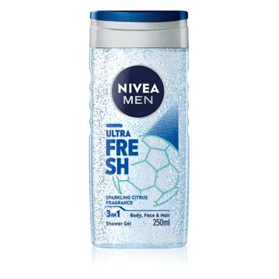 NIVEA MEN Ultra Fresh osvěžující sprchový gel 3 v 1 250 ml