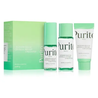 Purito Wonder Releaf Centella Mini Kit Unscented cestovní sada pro citlivou a podrážděnou pleť