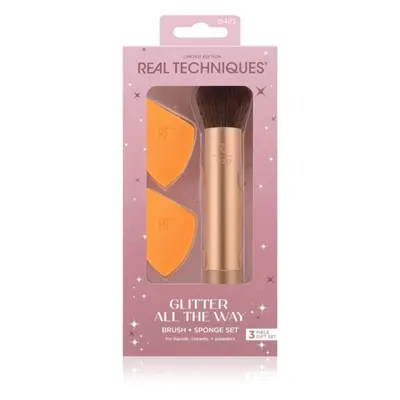 Real Techniques Glitter All The Way Sponge Set + Brush Set sada štětců